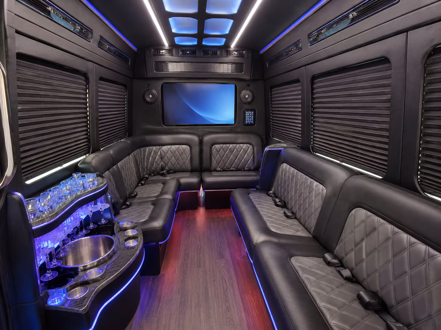 san diego party bus interior